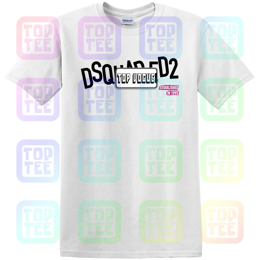 

New Dsq2 Men'S Short Sleeve T-Shirt Crew Neckline Jumper New White 62C Printed Tee Unisex Size: S-3Xl