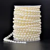 8MM Wide White Beige Cotton Thread Semicircle Pearls Chain Beads Collar Lace Trim Ribbon Wedding Dress Headveil DIY Sewing Decor ► Photo 2/5
