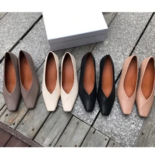 

Jenny&Dave Sandals Woman Blogger Vintage Genuine Leather Fashion Simple Solid Elegant Slip-On Square Heels Sandals Woman Shoes