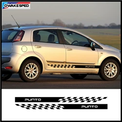 2pcs Car Side Skirt Stripes Sticker Auto Body Door Vinyl Film Decals For-FIAT Punto DIY Automobiles Decor Car Tuning Accessories (4)_副本