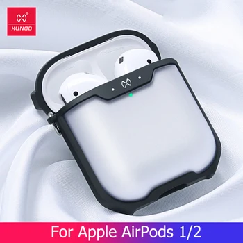 

For Apple AirPods 1 2 Case Clear Wireless Bluetooth Earphone Case Protective Shell Luxury With Ring Cover Business Fashion