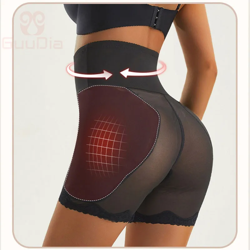 GUUDIA  Shapewear Padded Hip Butt Lifter Panties High Waist Trainer for Women Tummy Control Body Shaper Hip Enhancer Thigh Slim leonisa shapewear