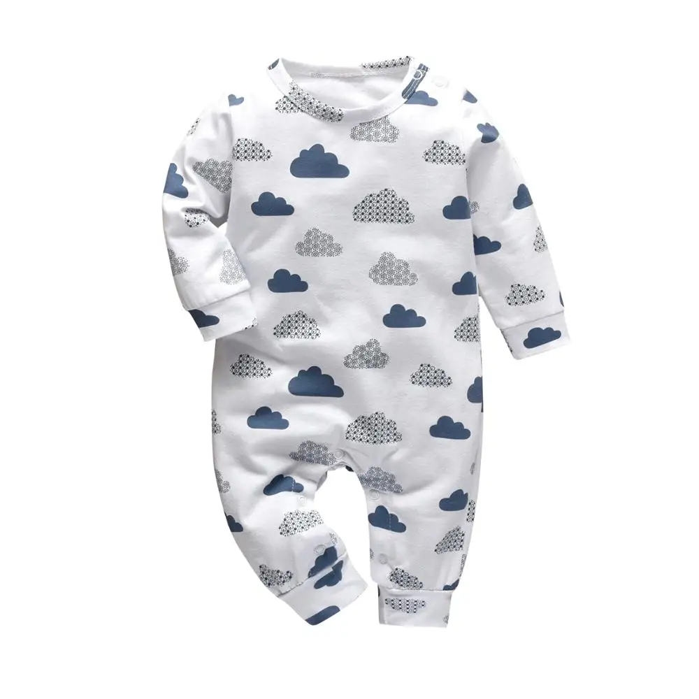 Newborn Baby Boys Girls Romper Cartoon Print Cotton Long Sleeve Jumpsuit Infant Clothing Pajamas Toddler Baby Clothes Outfits best Baby Bodysuits Baby Rompers