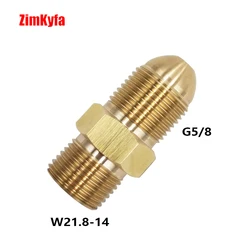 Argon Adaptor to fit a CO2 Regulator to CO2/Argon or Argon Gas Bottle,G5/8 to W21.8-14