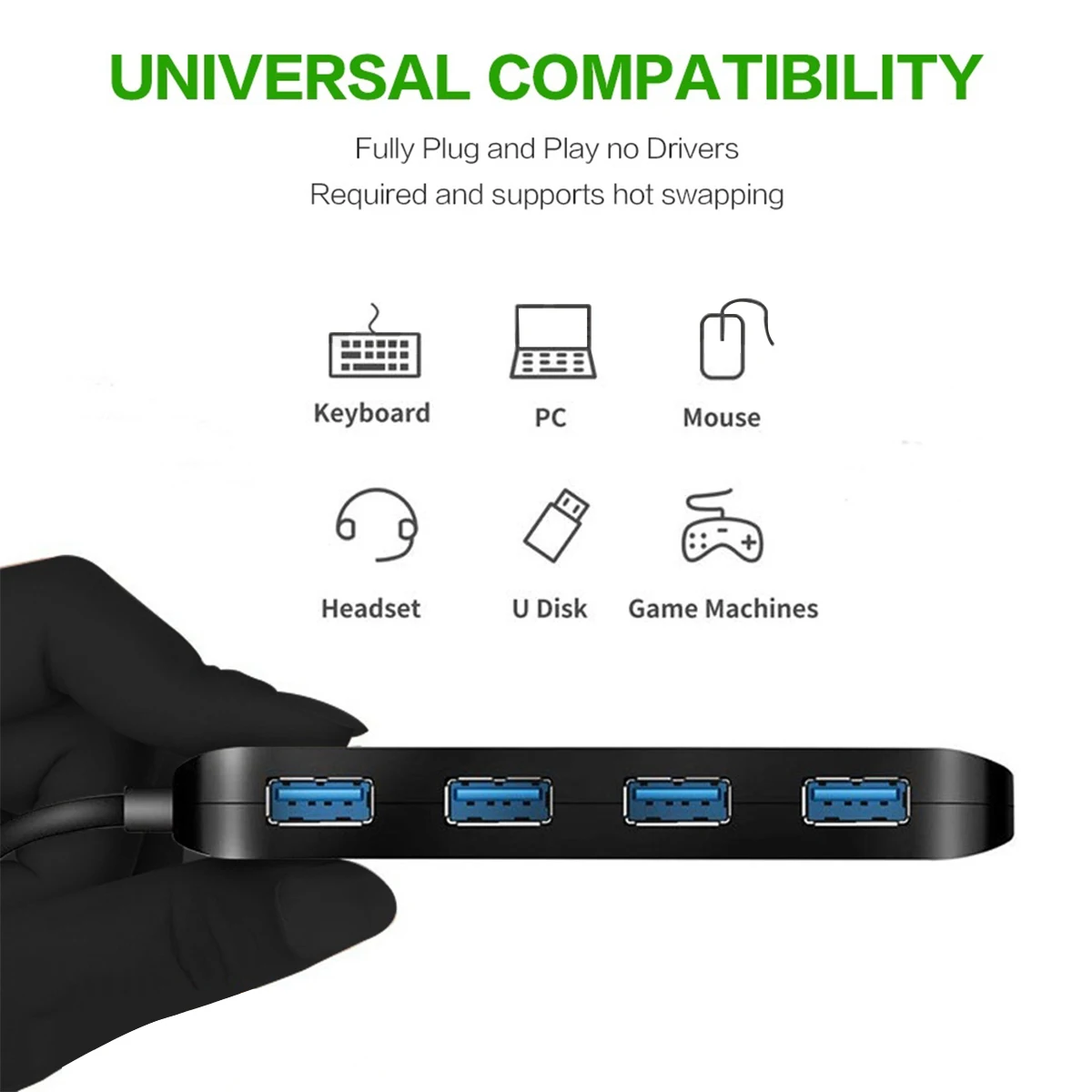 USB 3,0 концентратор Мульти USB разветвитель 3 USB3.0 порт с микро зарядкой для MacBook Surface Pro 6 PC Компьютерные аксессуары usb-хаб