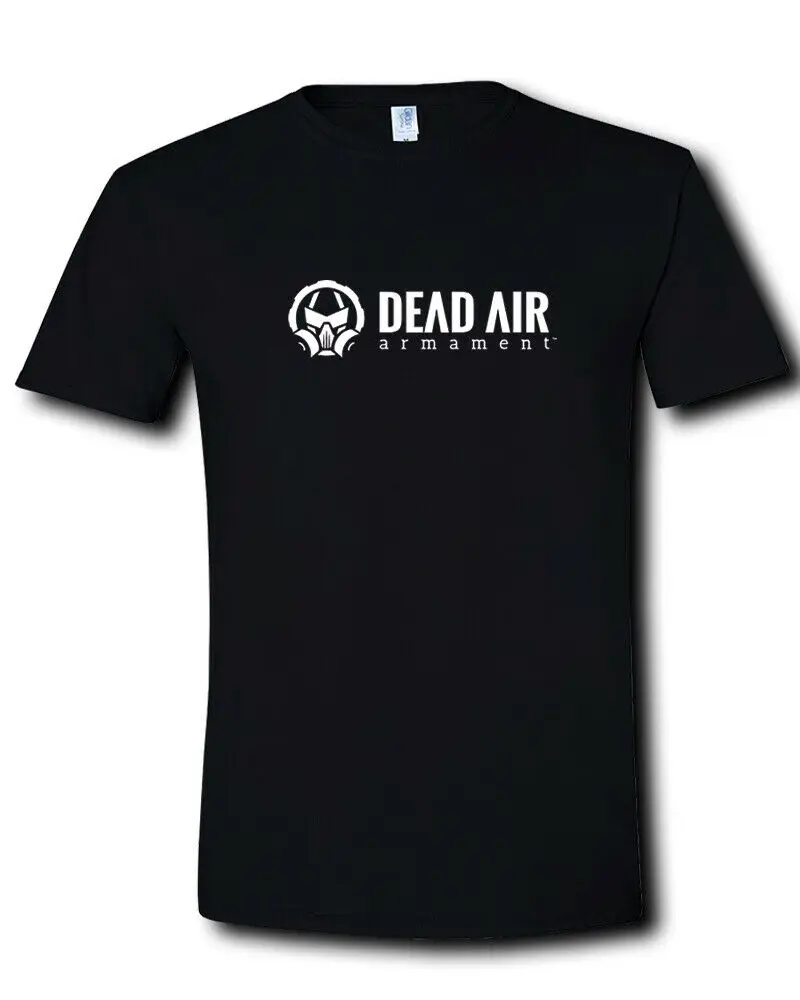 Черная Мужская футболка с изображением мордочки и надписью Dead Air | одежда