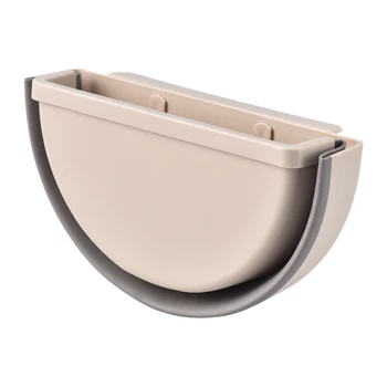 

PP Folding Trash Can Large Capacity Home Office Cabinet Door Hanging Free Punching Kitchen Bathroom Waterproof Wall Mounted
