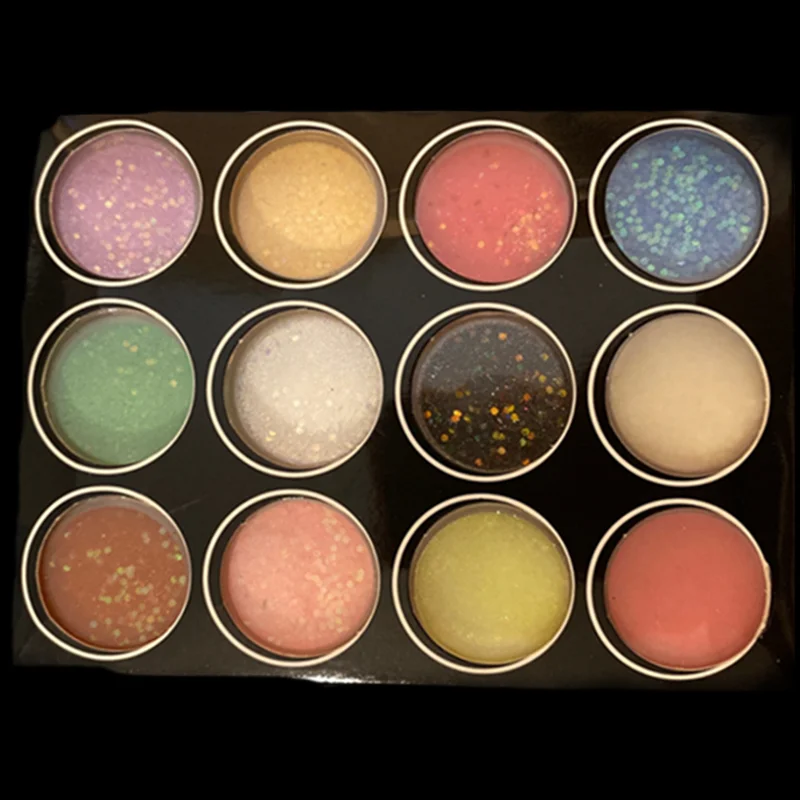12 Colors Nail Art Crystal Powder Acrylic Carving Powder Nail Art Design Sculpture For UV Gel Decoration