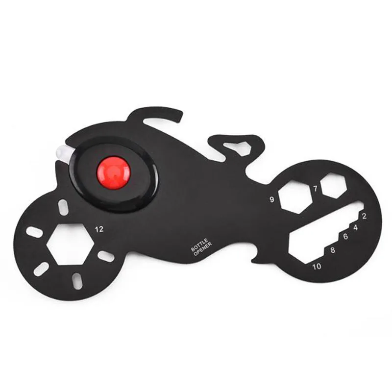 

Diy motorcycle shape EDC outdoor portable multi-function tool card hex wrench card