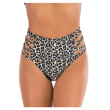 

2020 Hot Selling Women's Swim Board Shorts High Quality Beach Pants Leopord Printing Bikini Bottom Adjustable Tie Swim Shorts