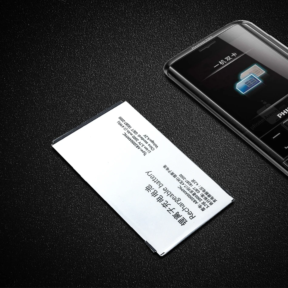 Для мобильного телефона PHILIPS Xenium X501 X513 X523 X130 X623 X3560 CTX130 CTX523 CTX513 мобильного телефона Батарея AB2000AWMC AB2000FWML 2000 ма-ч