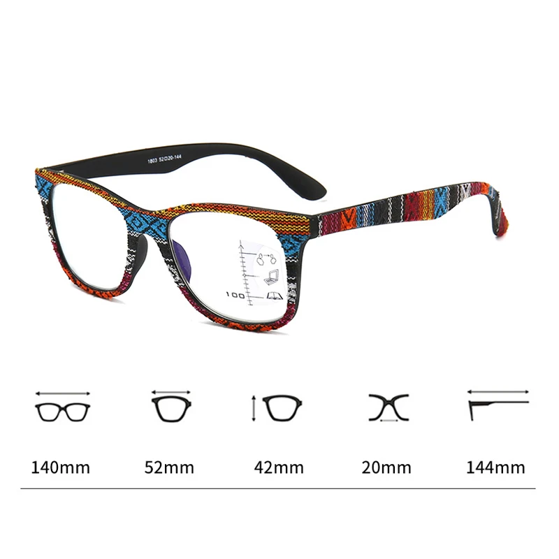 Iboode Имитация древесины зерна прогрессивные многофокальные очки для чтения для женщин и мужчин дальнозоркости очки