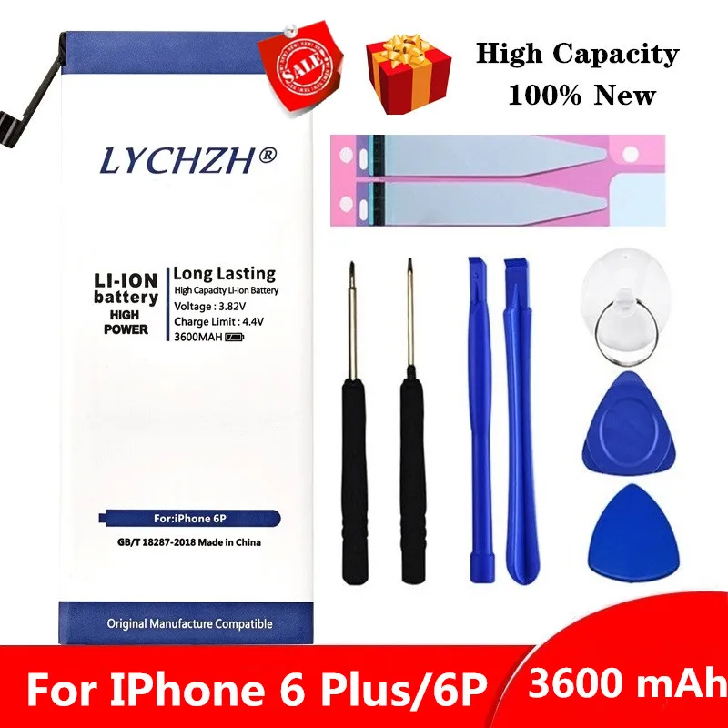 Аккумулятор для Apple iPhone 6 Plus 6 Plus 6 P аккумулятор 3600 мАч Сменные Аккумуляторы+ Бесплатные инструменты для iPhone 6 Plus батарея