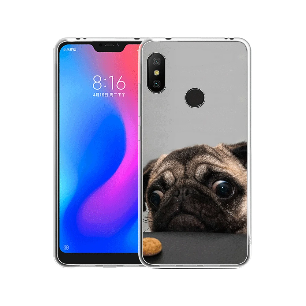 Мобильный чехол для телефона Xiaomi Redmi K20 Pro GO 7 S2 4A 4X5 5A Plus 6 6A 7A 8A чехол с милым животным Мопсом
