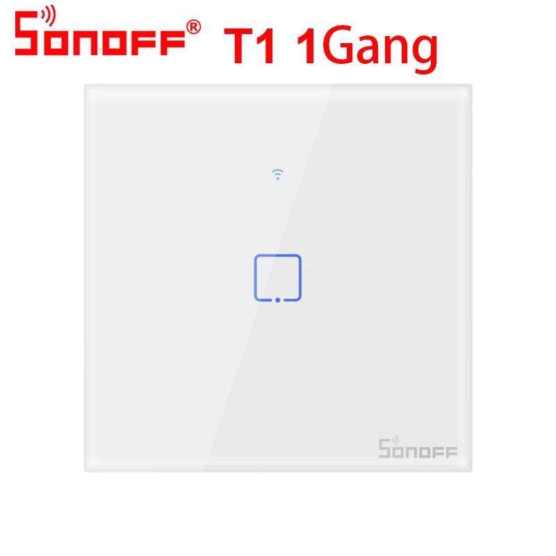 sonoff T1 EU 1AGNG Sonoff T1/T0 сенсорный Wi-Fi настенный ЕС переключатель беспроводной дистанционный светильник реле приложение управление Wifi умный переключатель работа с Google Home Alexa - Комплект: sonoff T1 EU 1AGNG