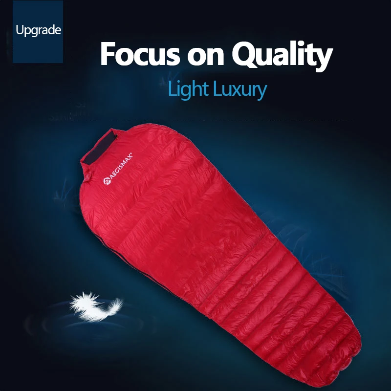 Limited  AEGISMAX NANO Sleeping Bag 41℉~50℉Ultralight 700FP Goose Down Super Soft Mummy Splicing Type Outdoo