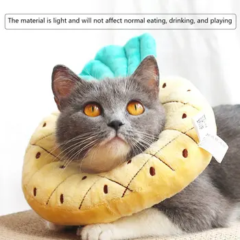 

Pet Cat Doy Fruit Collar Recovery Cone Cute Adjustable Cotton Blends Neck Recover Dog Funny Pet Protection Collar Product Supply