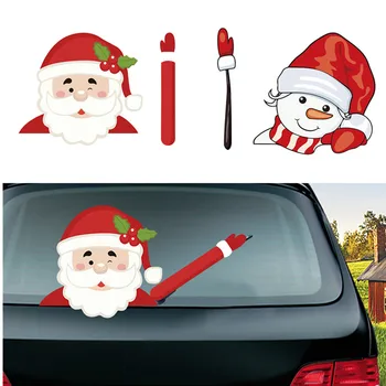 

New Year 2020 Rear Window Windshield Wiper Car Sticker Decals Noel Decoration Glass Window Sticker Christmas Decoration for Home
