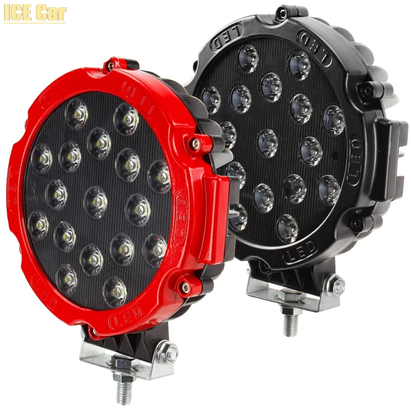 

51W LED WORK LIGHT WORKING SPOT/FLOOD DRIVING LIGHT BAR FOR OFF ROAD UTE 12V 24V 4x4 4WD BOAT SUV TRUCK JEEP