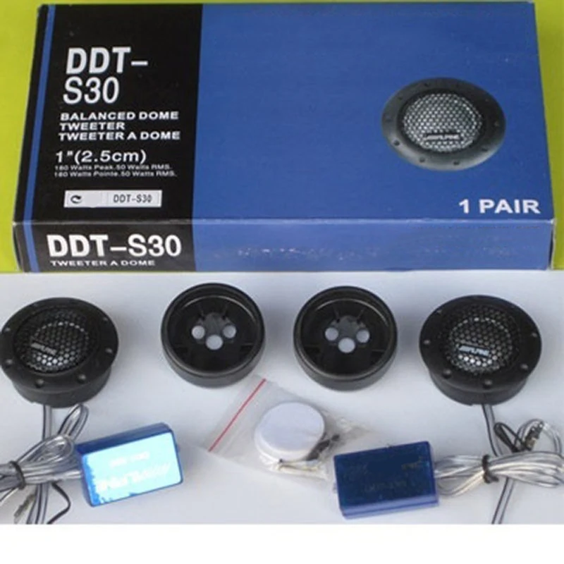 DDT-S30 돔 밸런스드 자동차 스피커 트위터 크로스오버 25mm 360W