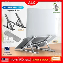 ALX – support ergonomique pliable pour ordinateur portable et tablette, en alliage d'aluminium, pour Macbook, hauteur réglable