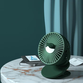 

Portable Cooling Fan Cute Cat Table Fan Rechargeable Air Cooler Mini Handheld Fan For Home Office With LED Night Ligth
