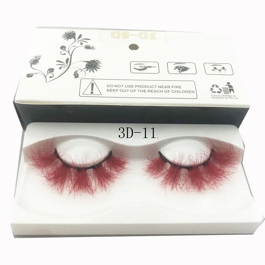 

Fantasy 3D Mink Eyelashes Colorful 100% Real Mink Lashes Color Eyelashes False Eyelashes Makeup Eyelash Extension Color Lashes