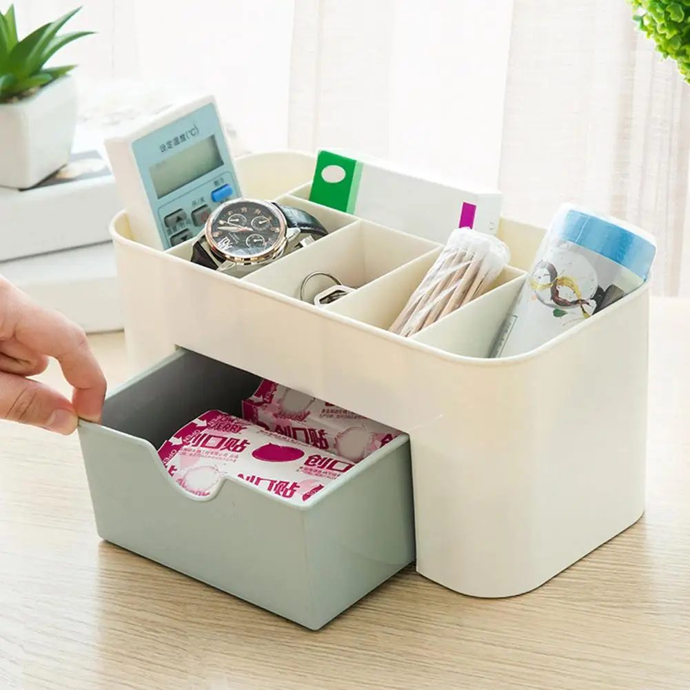 

Multifunctional Desktop Makeup Comestics Jewelry Stationery Storage Drawer Type Saving Space Box Organizer