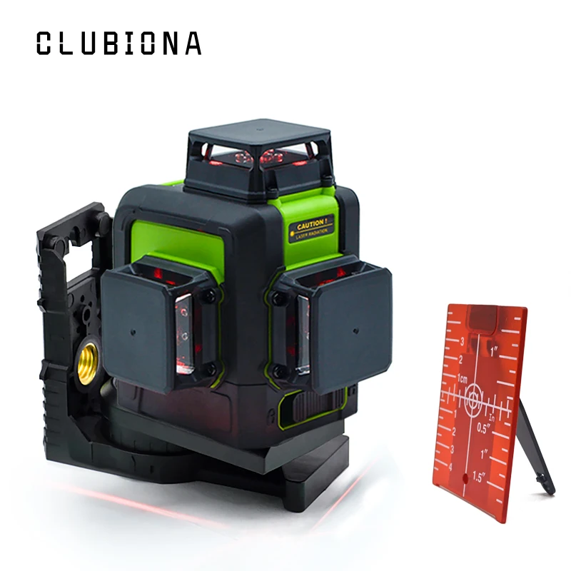 Самонивелирующийся лазерный 3D уровень CLUBIONA 12 линий пересечение горизонталей и