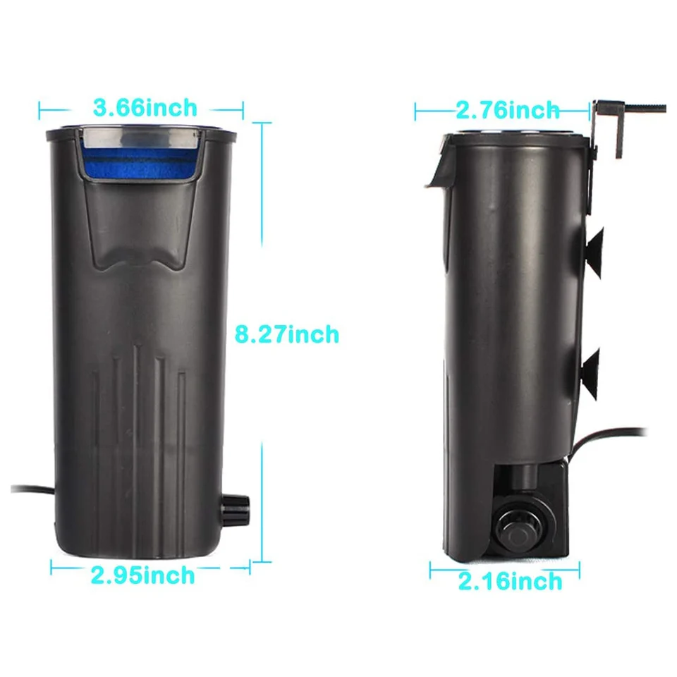 Filtro Acquario Fityle Trasparente - Scatola Filtrazione Esterna 26x13.5x15cm Per Pesci E Tartarughe - Foto 14