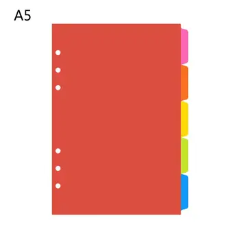 1 zestaw A5 A6 luźny segregator indeks Separator PP kolorowe 6 otwór strona dzielniki tanie i dobre opinie CN (pochodzenie) KSJ170 A5 21 2x14 5cm 8 3x5 7in A6 17 3x9 5cm 6 8x3 7in(Optional) Colorful 1 Set