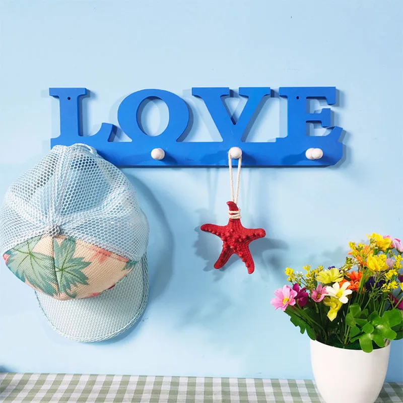 Птица/любовь DIY деревянные декоративные настенные крючки для вешалок стеллаж