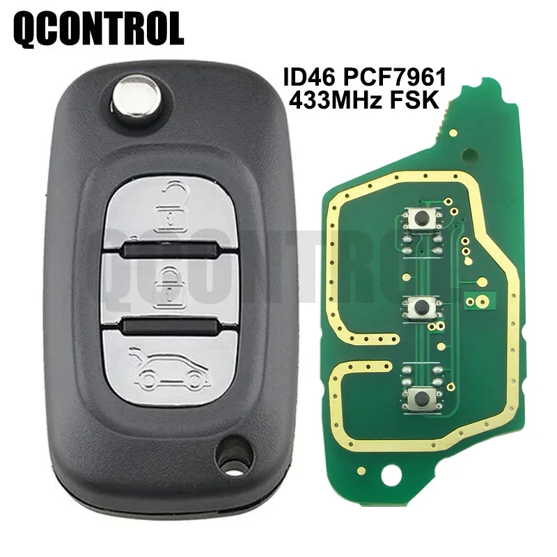 Пульт дистанционного управления QCONTROL для автомобиля с 3 кнопками подходит Renault