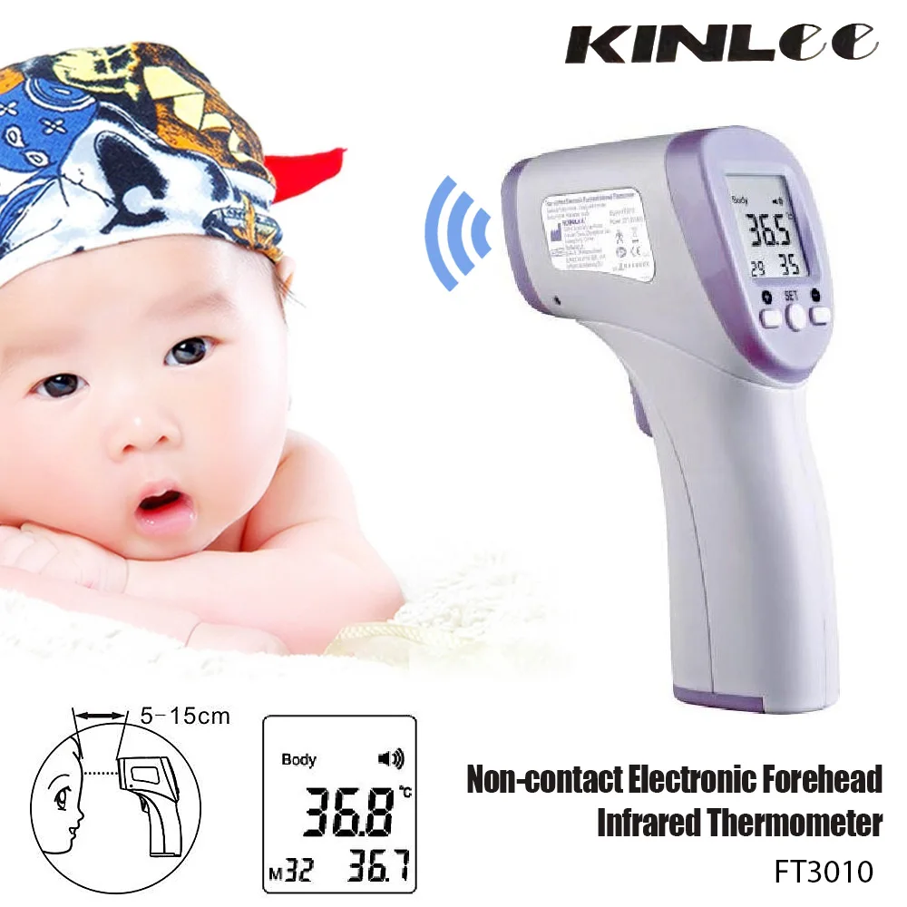 

Digital Forehead Thermometer KINLEE FT3010 Infrared Baby Thermometer Body Temperature Gauge Thermometer Gun