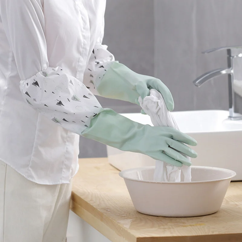 

Reusable Gloves For Kitchen Non-slip Household Dish-washing Gloves Cleaning Accessories Unisex