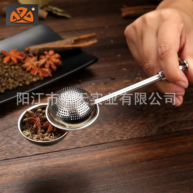 Manufacturers Direct Selling 304 Stainless Steel Telescopic Tea Ball Tea Leaf Ball wei bao diao wei qiu Tea Strainer Push Tea St