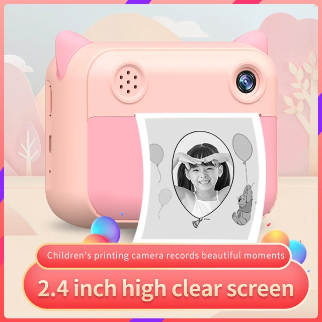 Camara digital y de papel Cámara de impresión instantánea para niños, cámara Digital HD de 1080P con papel fotográfico, cámara de juguete para regalo de cumpleaños - Imagen 3