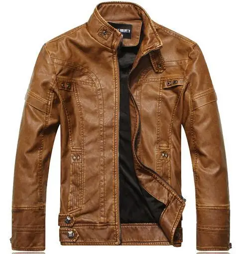 Мотоциклетная кожаная куртка для мужчин Jaqueta De Couro Masculina, кожаная куртка-бомбер Inverno Couro, мужская верхняя одежда с воротником-стойкой