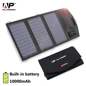 

ALLPOWERS Solar Battery Charger Portable 5V 15W 10000mAh USB Type-C Portable Solar Panel Charger Outdoors Foldable Solar Panel.