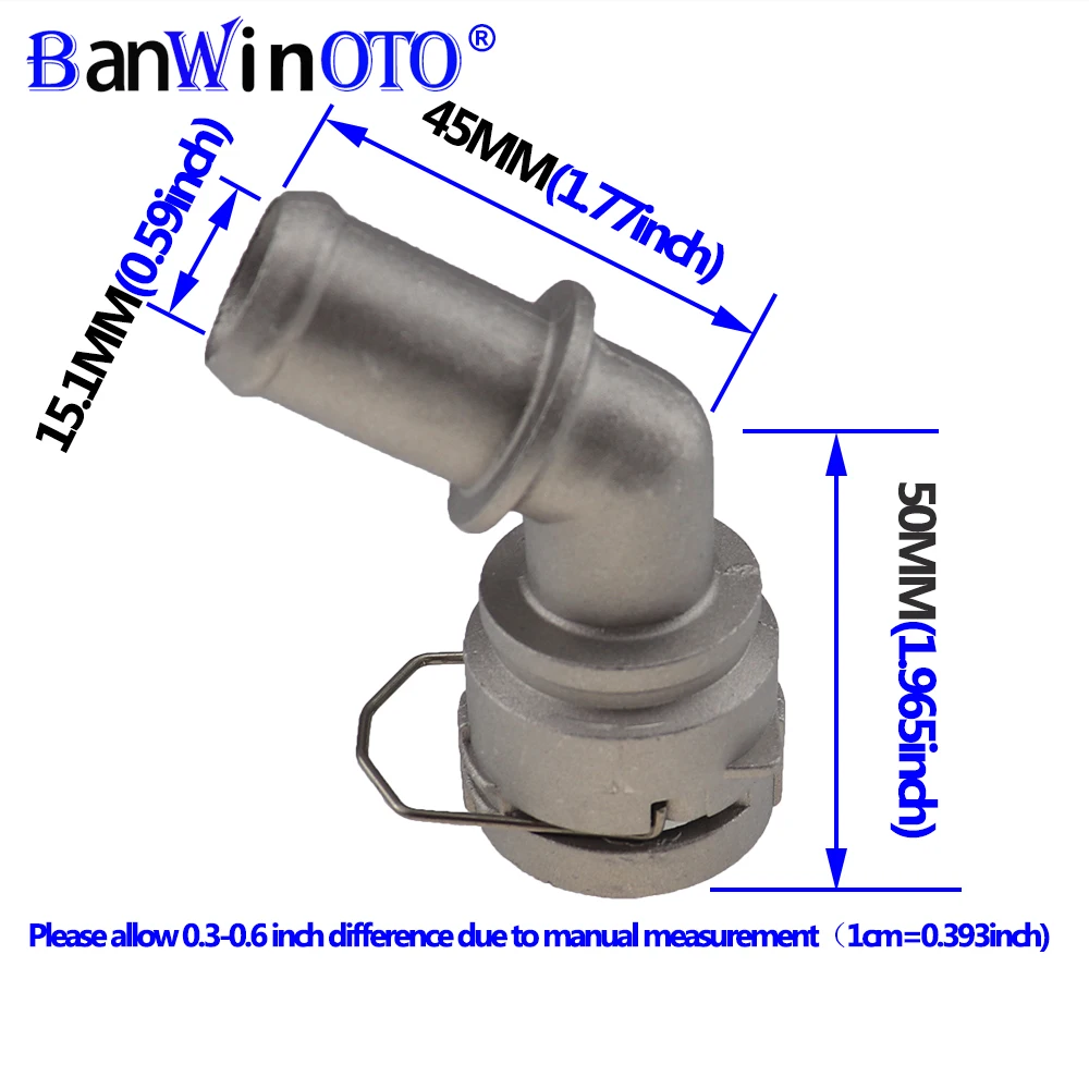 Aluminium Quick Connector Cooling Coolant Flange Hose Coupler Pipe 1set For Audi TT VW Jetta MK4 Golf