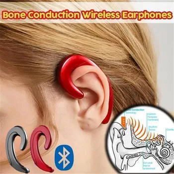 

Bone Conduction Wireless Earphones Bluetooth Earphone Ear Hook Sports Stereo Headset With Weatproof Noise Reduction Headsets