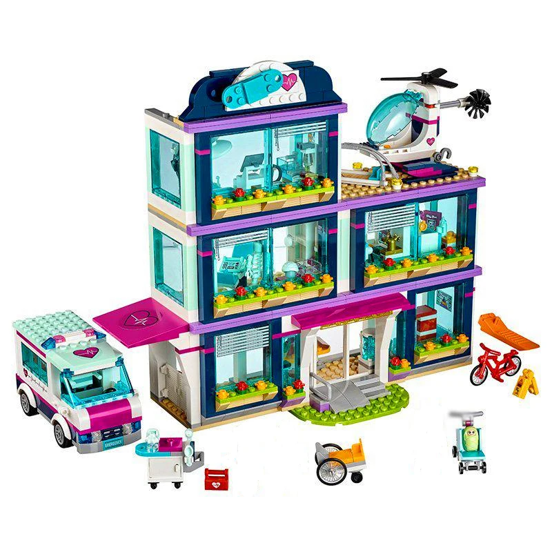 LEPIN-01039-Friend-Girl-Heartlake-Love-Hospital-Building-Blocks-Sets-Brick-Compatible-LegoIN-41318-Playmobil-Toys