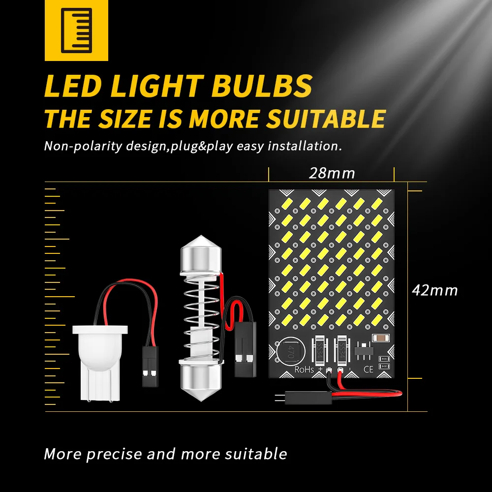 DXZ ڵ ׸     , ڵ , LED , ĵ 48SMD, 12V, 24V, WY5W, C5W, C10W, 佺, W5W, T10, 1 