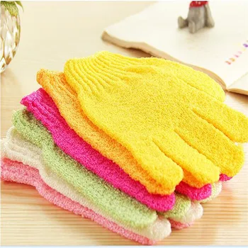 

Exfoliating Bath Gloves Shower Face Skin Body Wash Massage Rubbing Mud LA7G