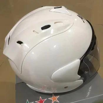 

motorcycle half helmet safety flip up motorcycle racing off road white helmet capacete ECE certificate summer season helmet