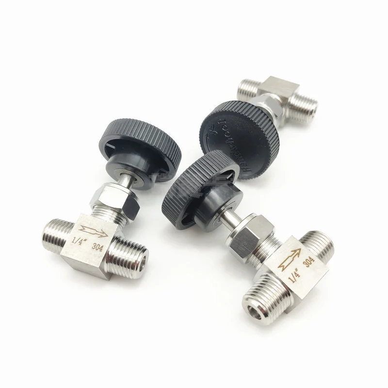 304 нержавеющая сталь 1/" 1/4" 3/" 1/2" BSP с наружной резьбой 2 ходовой трубный фитинг высокого давления запорный игольчатый клапан