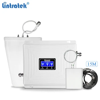 

LintratekSignal Booster 900 1800 2100Mhz GSM Mobile Signal Repeater 2G 3G 4G LTE Cellphone Amplifier Triband Booster Full Kit