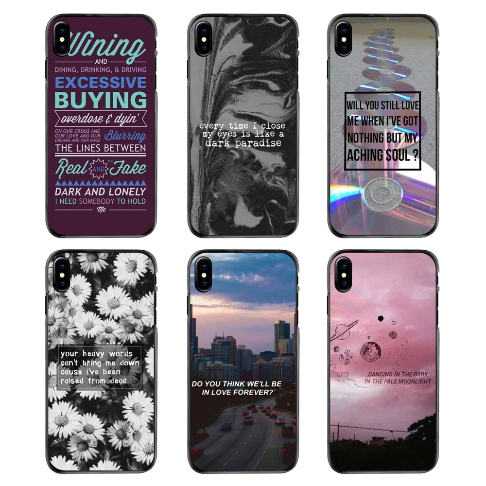 For iPhone 4 4S 5 5S 5C SE 6 6S 7 8 Plus X XR XS Max iPod Touch Accessories Phone Bag Case lana del rey lyrics Quote Print |