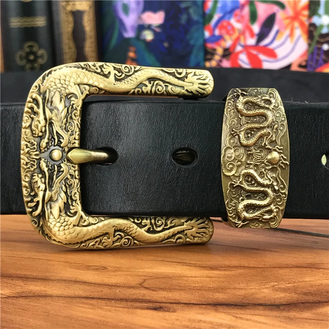Designer Copper Dragon Belt For Men And Women High Quality Genuine Leather  With Big Buckle From Lilin447320, $21.56