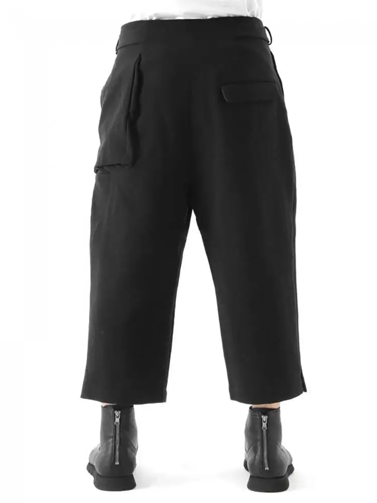 Men's Casual Pants Straight Pants Turnip Pants Spring And Autumn New Black Simple Loose Youth Fashion Large Size Nine Points
